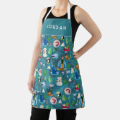 Tablier Buddy l'elfe et personnages Motif Turquoise (Insitu)