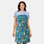 Tablier Buddy l'elfe et personnages Motif Turquoise (Porté)