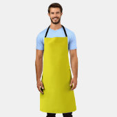 Tablier Budget Simple Couleur Uni Citron Jaune Canari (Porté)