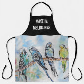 Tablier Budgie Budgerigar Oiseaux Fabriqués À Melbourne (Recto)