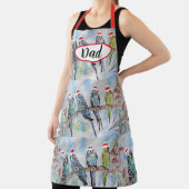 Tablier Budgie Budgies Bird Birds Dad Christmas Kitchen  (Insitu)