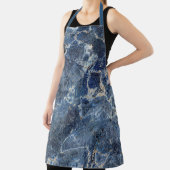 Tablier Bue Gris Marbre Noir & Veines Beige (Insitu)