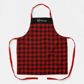 Tablier Buffalo Plaid Check avec nom ou monogramme (Recto)