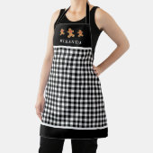 Tablier Buffalo Plaid Gingbread Hommes Avec Nom Noël (Insitu)