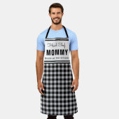 Tablier Buffalo Plaid Modern Moment Chef Personnalisé (Porté)