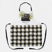 Tablier Buffalo plaid nom personnalisé texte cuisine (Recto)
