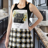 Tablier Buffalo plaid nom personnalisé texte cuisine