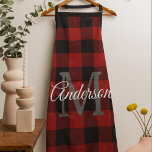 Tablier Buffalo rouge abattu | Initiale personnelle | Cade<br><div class="desc">Enveloppez vos proches dans la chaleur et le charme du Red Buffalo Plaid classique avec une touche personnelle. Que ce soit pour un anniversaire,  un anniversaire ou juste pour montrer à quelqu'un qui vous tient à coeur,  ce cadeau personnalisable fera certainement une impression durable.</div>