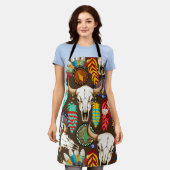 Tablier Buffalo Skull Native American Emblem (Porté)