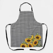 Tablier Buffle noir blanc Plongé de tournesol jaune (Recto)