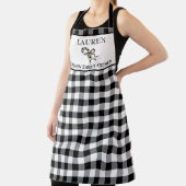 Tablier Buffle noir et blanc Chèque cuisine sucrée (Insitu)