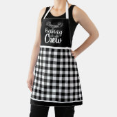 Tablier Buffle noir et blanc Plaid Christmas Baking Crew (Insitu)