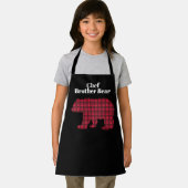Tablier Buffle noir rouge Plaid Chef Frère Ours (Insitu)