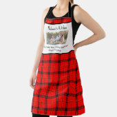 Tablier Buffle rouge de texte personnalisé (Insitu)