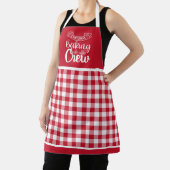 Tablier Buffle rouge et blanc Plaid Christmas Baking Crew  (Insitu)