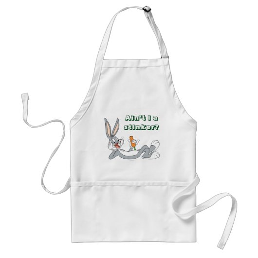 Tablier BUGS BUNNY™ Allongé en train de manger une carotte (Devant)