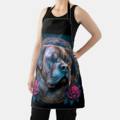 Tablier Bull Mastiff Passe Par Un Portail De Temps (Insitu)