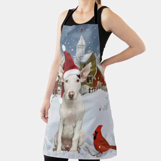 Tablier Bull Terrier Chien Winter Wonderland Noël Joie (Insitu)