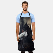 Tablier Bull Terrier Halloween effroi (Porté)