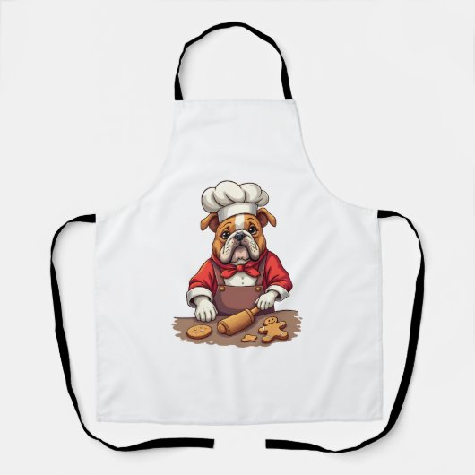 Tablier Bulldog Gingerbread Chef (Recto)