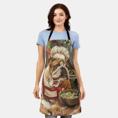 Tablier Bulldog Holiday Baking : Noël festif (Porté)