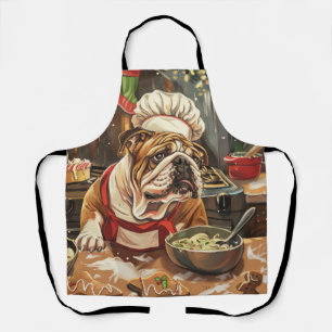 Tablier Bulldog Holiday Baking : Noël festif