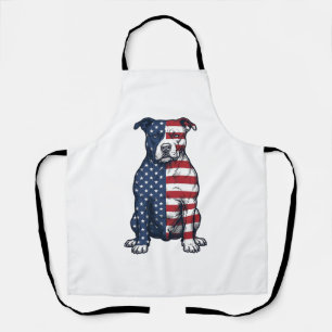Tablier Bulldog Patriote Gravure Vintage Design Vectoriel