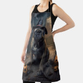 Tablier Bullmastiff Citrouilles Halloween effrayant (Insitu)