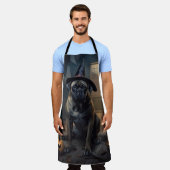 Tablier Bullmastiff Citrouilles Halloween effrayant (Porté)