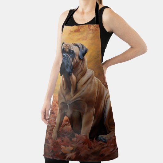 Tablier Bullmastiff en automne Feuilles automne Inspire (Insitu)