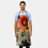 Tablier Bumblebebees et Fleur Gaillardia (Porté)