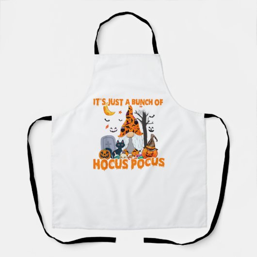 Tablier Bunch de Hocus Pocus Citrouille Gnome Bats effraya (Recto)