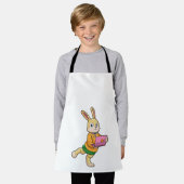 Tablier Bunny comme secrétaire avec ordinateur portable (Porté)
