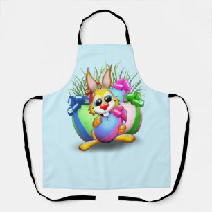Tablier Bunny de Pâques drôle et caractère mignon Bitin