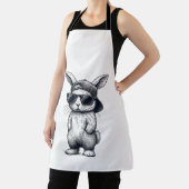 Tablier Bunny Face with Sunglasses Cap Easter Day for Boys (Insitu)