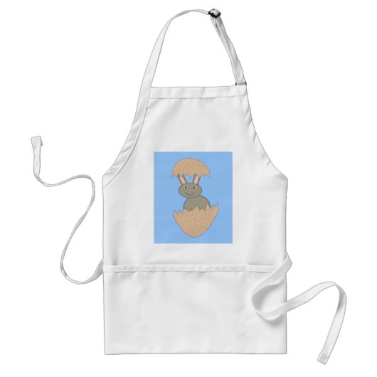 Tablier Bunny Hatching from Egg Weird Cooking Apron (Devant)