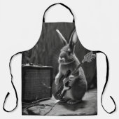 Tablier Bunny Jouer une guitare (Recto)