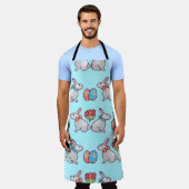 Tablier Bunny seamless pattern with easter eggs and a bouq (Porté)