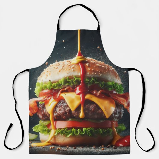 Tablier Burger with splashing sauce (Recto)