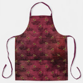 Tablier Burgundy Bee Series Design Four (Recto)