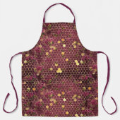 Tablier Burgundy Bee Series Design One (Recto)