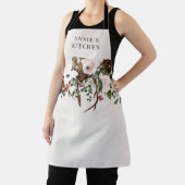 Tablier Burgundy floral élégant bois de tilleul (Insitu)