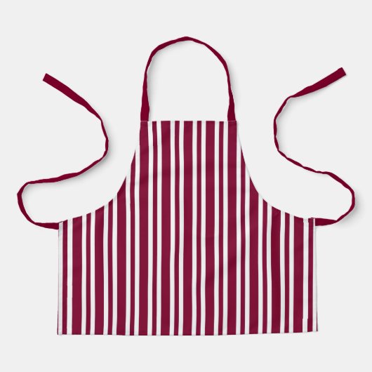 Tablier Burgundy White Stripes Seamless Pattern (Recto)