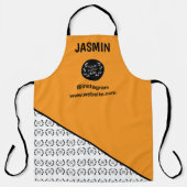 Tablier Business Logo Color Block Pattern Name Title (Recto)