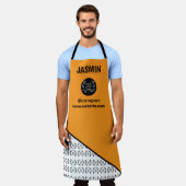 Tablier Business Logo Color Block Pattern Name Title (Porté)