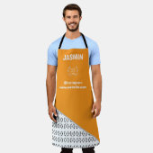 Tablier Business Logo Color Block Pattern Name Title (Porté)