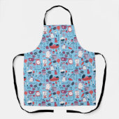 Tablier Busy Kitchen Utensils Pot Baking Bakery Pattern (Recto)