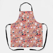 Tablier Busy Kitchen Utensils Pot Baking Bakery Pattern (Recto)