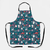 Tablier Busy Kitchen Utensils Pot Baking Bakery Pattern (Recto)