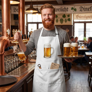 Tablier Buveur de bière froide mousseuse